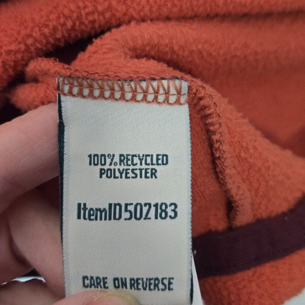 L.L. Beans Women's Size XL Orange 1/4 Zip Fleece Pullover Sweatshirt - Picture 8 of 10